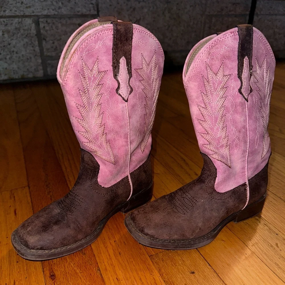 Roper Pink and Brown Kids' Boots